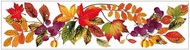 Decorative Window Cling – Leaves with Berries and dark fruits in a colorful composition