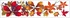 Decorative Window Cling – Leaves with a large Flower and small dark Berries