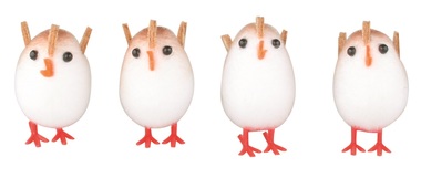 Hanging Chicken 4 cm, 4 pcs Bag