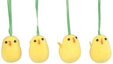 Hanging Chicken 4,5 cm, 4 pcs Bag