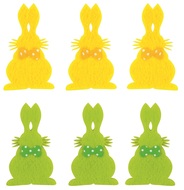 Rabbit 6 cm with Double-sided Sticker, 6 pcs Bag