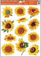 Self-Adhering Window Decoration 30x20 cm, Sunflowers