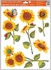 Self-Adhering Window Decoration 30x20 cm, Sunflowers