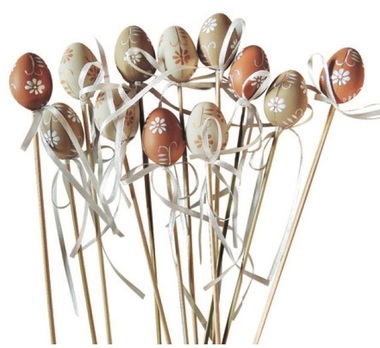 Plastic Egg on Stick 4 cm + Stick 