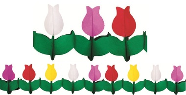 Paper Garland 400x21x21 cm - Tulips