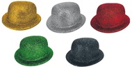 Bowler Hat with Glitter, height 10 cm