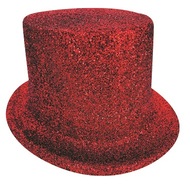 Top Hat with Glitter - 3. RED