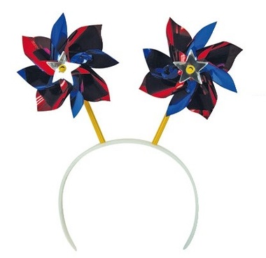 Headband with Plastic Pinwheel