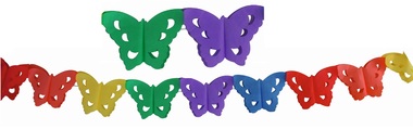 Paper Garland 400x22x15 cm - Butterflies