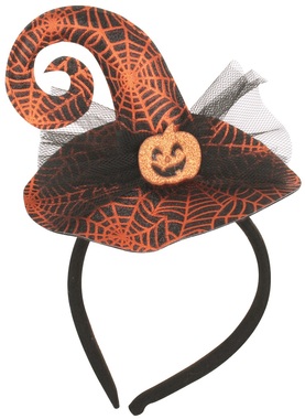 Halloween Witch Hat Headband with Pumpkin