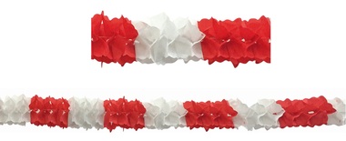 Paper Garland 300x16,5x11,5cm-red and white