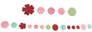 Paper Garland 300x5x5 cm - Red and Pink