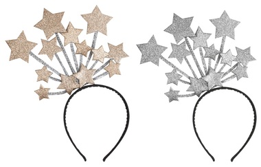 New Year stars headband gold