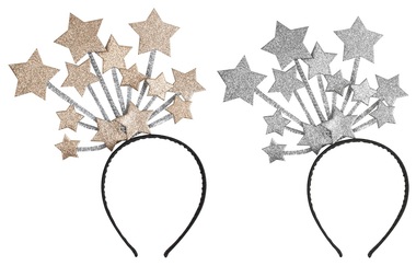 New Year Stars Headband Gold