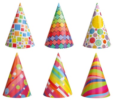 Cone Hats mix of Designes 6 pcs