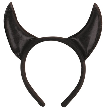 Headband with Devil Horns (Black Glittering)