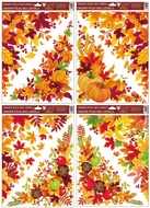 Self-Adhering Window Corner Decoration 38x30 cm,Leaves
