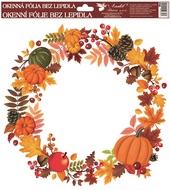 Self-Adhering Window Decoration 30x30 cm,Autumn Wreath