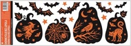 Decorative Window Cling – Pumpkins with Bats