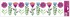 Decorative Window Cling – Purple Flowers with Distinctive Dark Centers