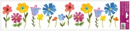 Decorative Window Cling – Cheerful Flowers in Pastel Colors