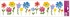 Decorative Window Cling – Cheerful Flowers in Pastel Colors