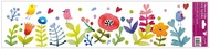 Decorative Window Cling – Flowers with Birds and Hearts in a Playful Style