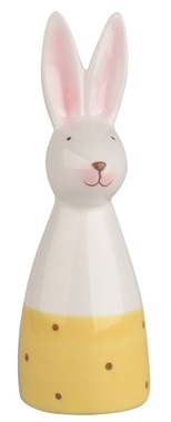 Ceramic Standing Bunny with Yellow Deco 5 x 15.5 cm
