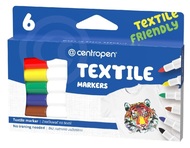 991021 Popisovače (fixy) na textil Textile Marker 6 ks, CENTROPEN-1