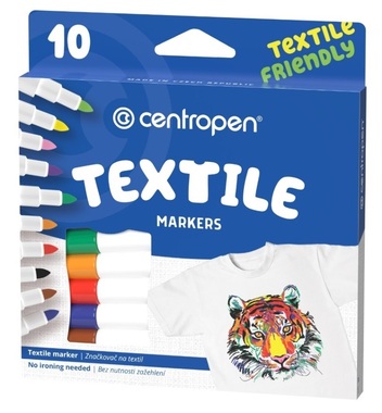 Značkovače (fixy) na textil Textile Marker 10 ks, CENTROPEN