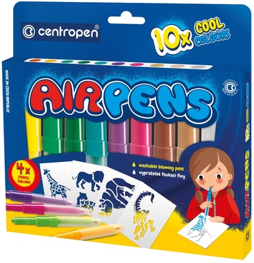 AIR PENS for paper, 10 pcs, COOL colours 