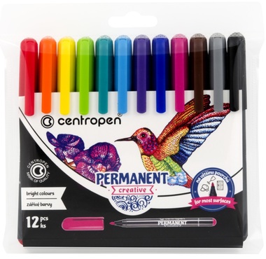 Marker Permanent Creative 12 colors, CENTROPEN