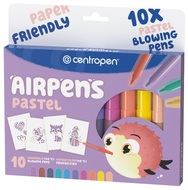 Blow markers for paper, AIR PENS PASTEL, 10 pcs