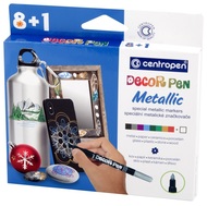 991076 Značkovače DECORPEN METALIC na kov,sklo,plast,keramiku,k&aacute;men 8+1 ks CENTROPEN-1