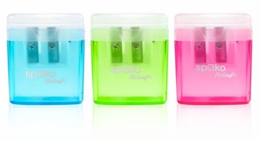 Plastic sharpener 8 + 11 mm with container – for pencils and crayons