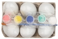 Set of eggs with water paint 6cm 6 pcs