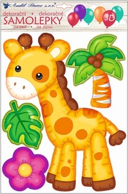 Balloon 3D Wall Sticker Giraffe 35 x 27 cm