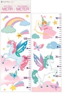 Wall Sticker Growth Chart up to 120 cm, Unicorn