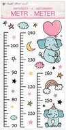 Wall Sticker Growth Chart up to 160 cm, Elephants