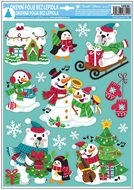 Decorative Window Cling – Snowmen on a Sled