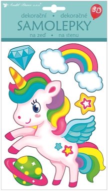 Balloon 3D Wall Sticker Unicorn 15 x 26 cm 