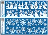 10622 Okenn&iacute; f&oacute;lie 21 x 60 cm, vločky a sněhul&aacute;ci -1