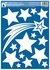 Decorative Window Cling – White Stars with a Comet