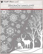 10670 Samolepka rohov&aacute; b&iacute;l&aacute; s glitry 30 x 38 cm-1