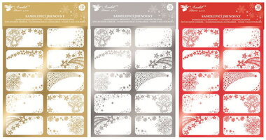 Gift Tags Stickers with Embossing 15 x 24 cm