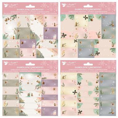 Gift Tags Stickers Colored 20.5 x 20,5 cm