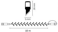 11079 Osvětlen&iacute; v&aacute;nočn&iacute; - nadstaviteln&yacute; řetěz 10m-100 LED tepl&aacute; b&iacute;l&aacute;+ 5 cm př&iacute;vodn&iacute; kabel-2