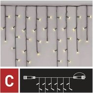 Christmas LED lights - adjustable Waterfall 2,5m-100 LED warm white light+5 cm cord