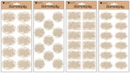 Write-on Stickers 28x14 cm, Fabric (Burlap)