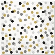 Paper Napkins 3-ply, 33 x 33 cm, 20 pcs, Dots